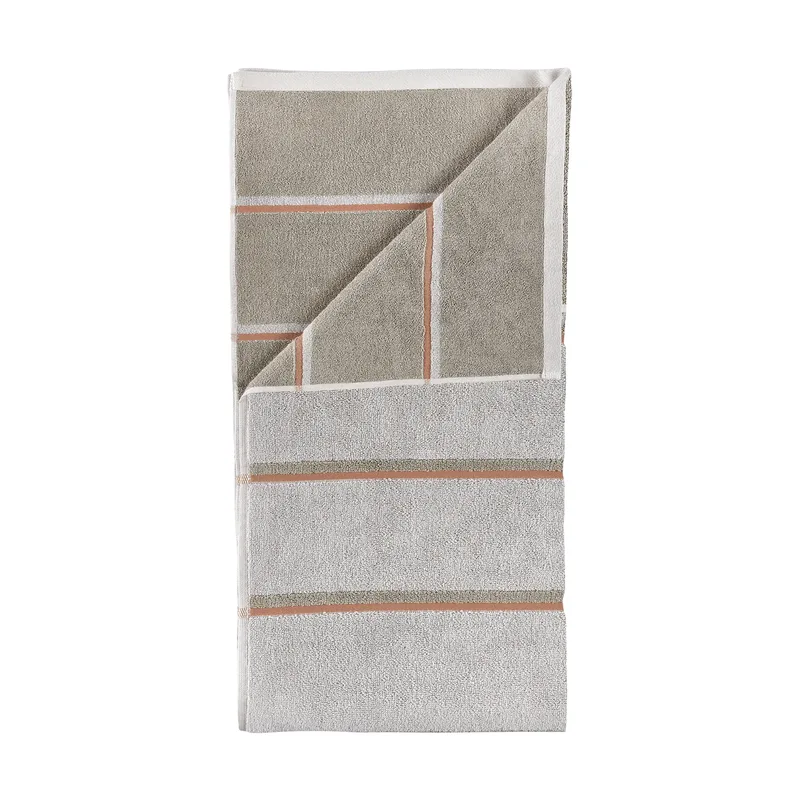 Sauna Handtuch Soft grey-eucalyptus-terracotta, 50x100 cm von Zone Denmark – Produktfoto