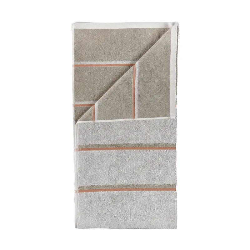 Sauna Handtuch Soft grey-eucalyptus-terracotta, 70x140 cm de Zone Denmark – photo du produit