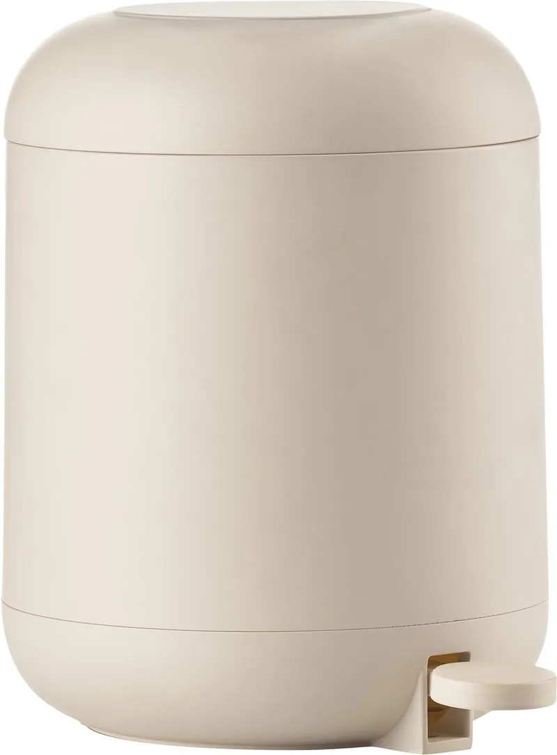 Sensu Pedaalemmer - Prullenbak Badkamer - Afvalemmer Klein - Toilet & Badkamer Accessoires - Kunststof - 4 liter - 26,5 x 19 cm de Zone Denmark en Sand – photo du produit