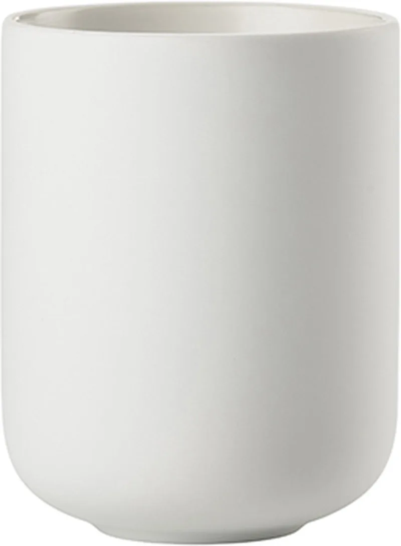 Sensu Tandenborstelbeker - Beker voor Tandenborstels - Tandenborstelhouder - Toilet & Badkamer Accessoires - 9,5 x 7,4 cm - Wit van Zone Denmark in White – productfoto