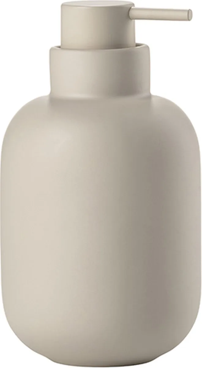 Sensu Zeepdispenser - Zeeppompje Vrijstaand - Zeeppomp voor Badkamer, Keuken & Toilet - Toilet & Badkamer Accessoires - 300 ml - 13 x 7,5 cm by Zone Denmark in Sand – product photo