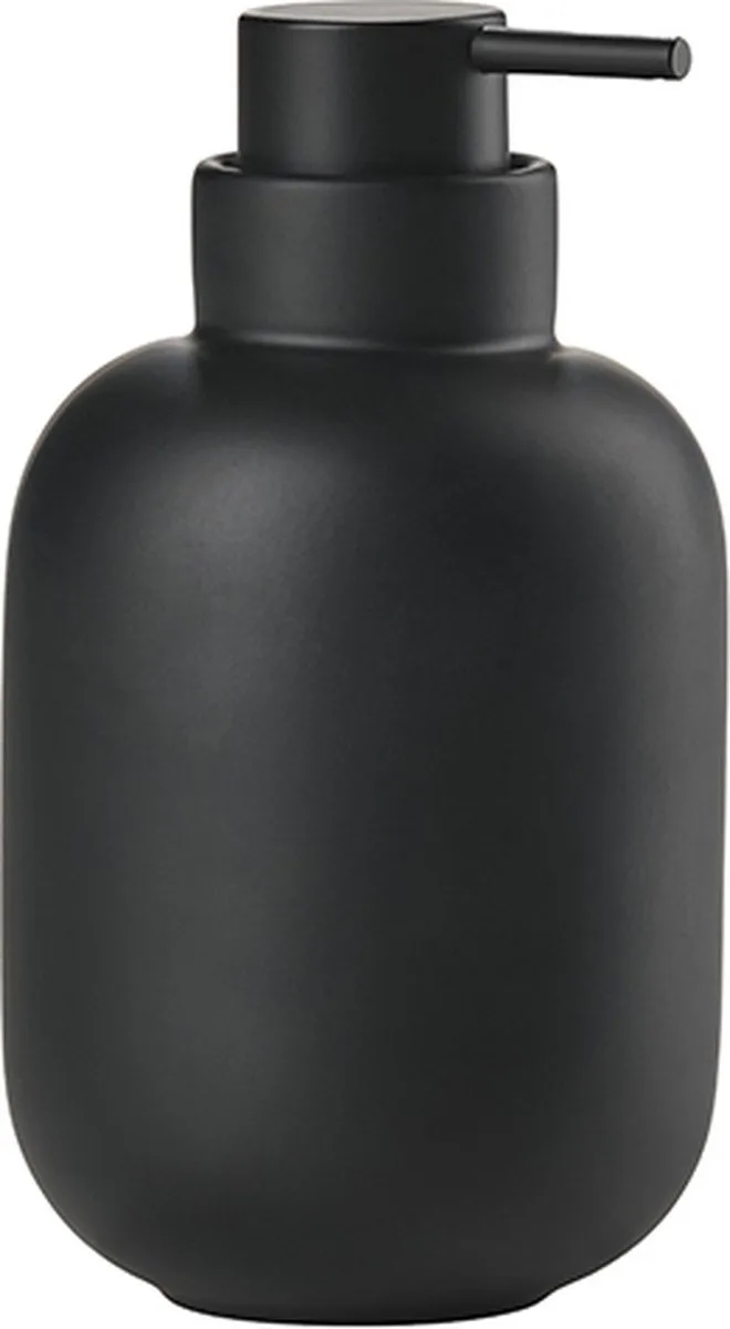 Sensu Zeepdispenser - Zeeppompje Vrijstaand - Zeeppomp voor Badkamer, Keuken & Toilet - Toilet & Badkamer Accessoires - 300 ml - 13 x 7,5 cm - Zwart by Zone Denmark in Black – product photo