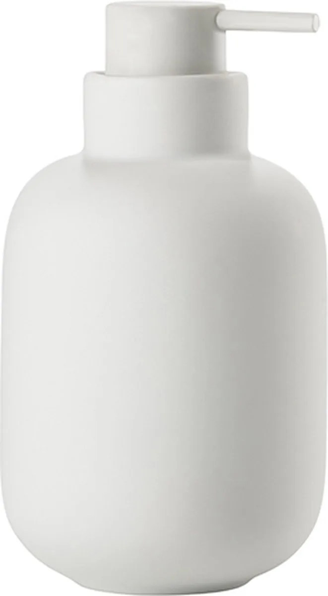 Sensu Zeepdispenser - Zeeppompje Vrijstaand - Zeeppomp voor Badkamer, Keuken & Toilet - Toilet & Badkamer Accessoires - 300 ml - 13 x 7,5 cm - Wit by Zone Denmark in White – product photo