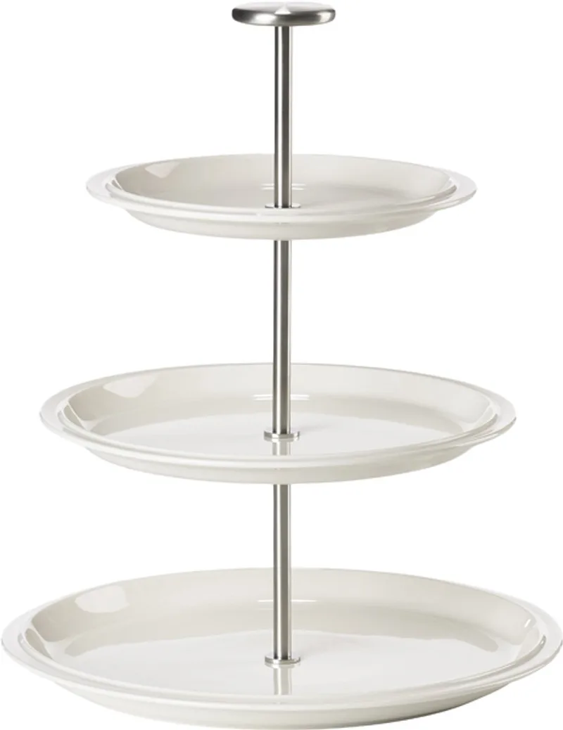 Serveerstandaard, drie lagen Dia 24 x 31 cm by Zone Denmark in Offwhite – product photo