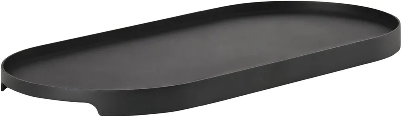 Singles Dienblad 35 x 16 x 1,8 cm - ovaal - zwart - decoratieve accessoires - Roestvrijstaal de Zone Denmark en Black – photo du produit