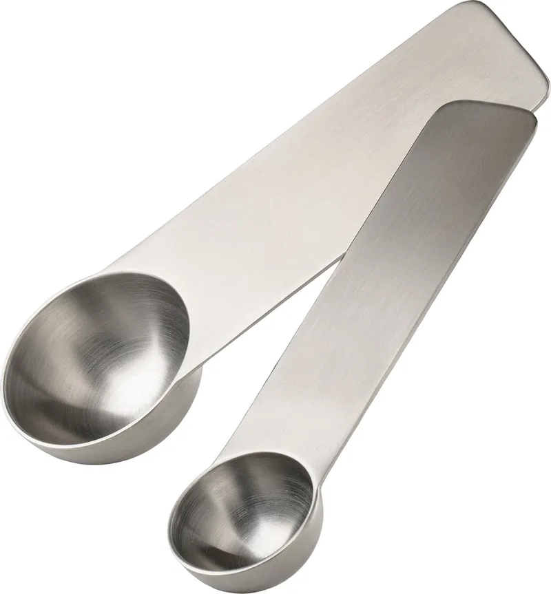 Singles Maatlepelset 12 x 3,6 cm 15/5 ml 2 stuks Staal von Zone Denmark in Steel – Produktfoto