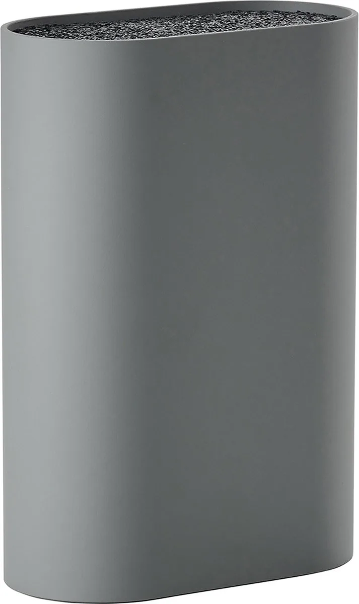 Singles Messenblok - Mes Houder - Universeel - 17 x 9 cm - kunststof - koken - keuken - keukenmesassecoires - ovaal de Zone Denmark en Cool Grey – photo du produit