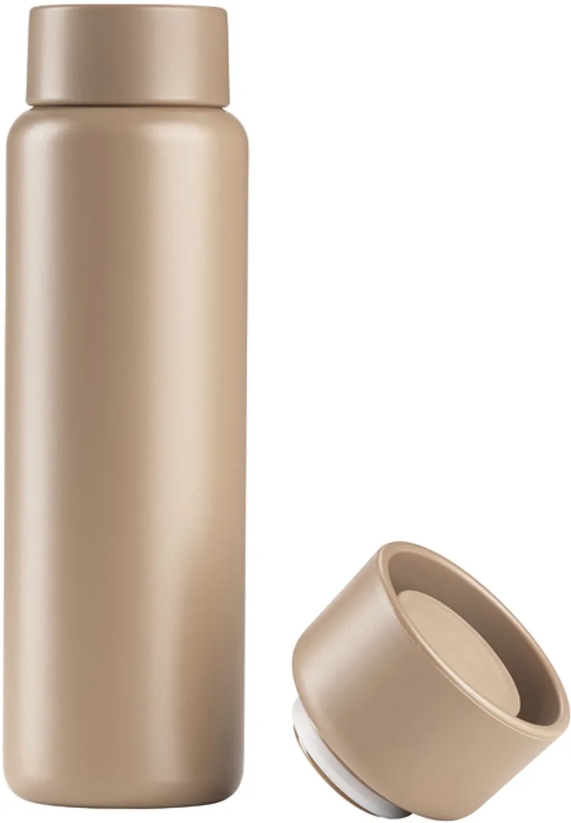 Singles Thermobeker met twee deksels Dia 7,5 x 25,6 cm 650 ml by Zone Denmark in Camel – product photo