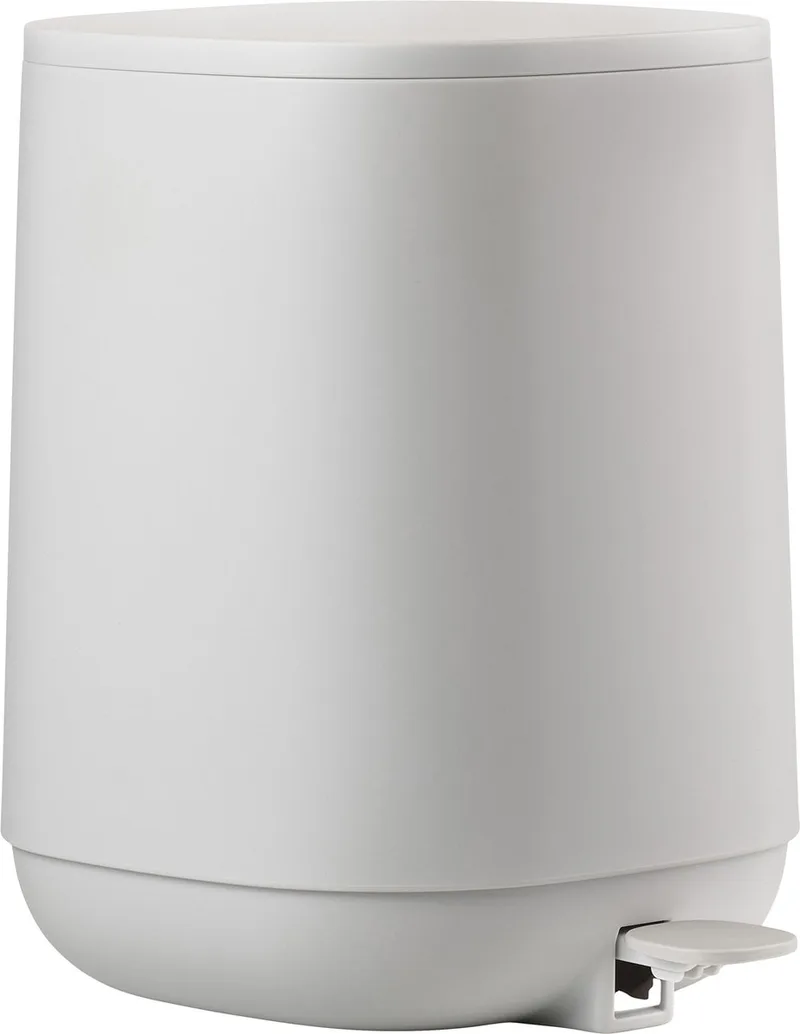 Time Pedaalemmer - Prullenbak Badkamer Softclose - Afvalemmer Klein - Toilet & Badkamer Accessoires - Kunststof - 3 liter - 27,5 x 20,8 cm - (grijs) van Zone Denmark in Soft Grey – productfoto