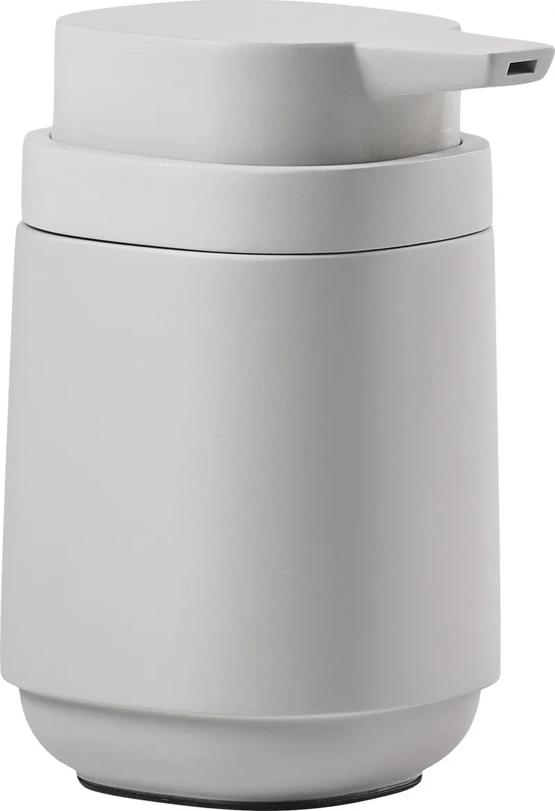 Time Zeepdispenser - Zeeppompje Vrijstaand - Zeeppomp voor Badkamer, Keuken & Toilet - Toilet & Badkamer Accessoires - 220 ml - 13 x 8 cm van Zone Denmark in Soft Grey – productfoto