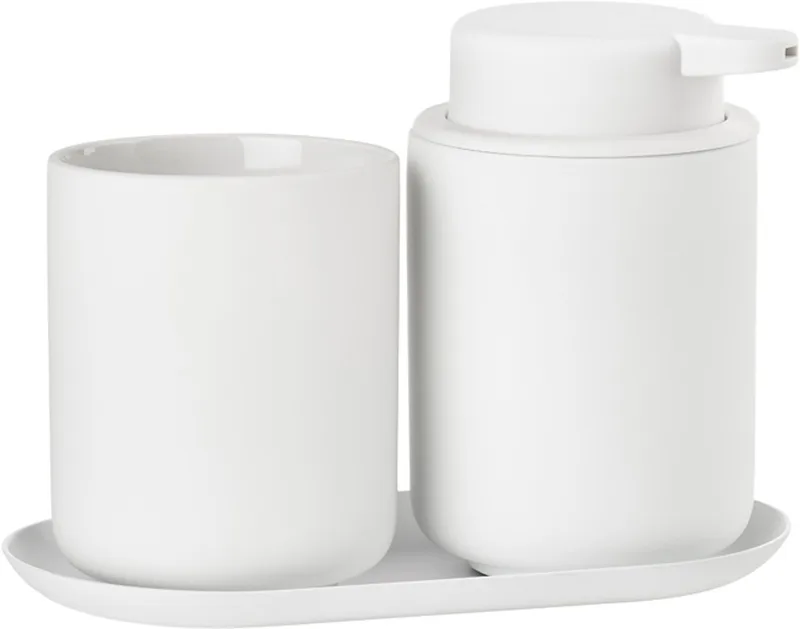 Ume Badkamerset 18 x 9,5 x 13,5 cm 3 delen by Zone Denmark in White – product photo