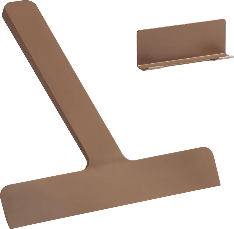 Ume Douchewisser – Wisser douche met Houder – Zelfklevende Ophanghaak – Trekker douche Silicone – Badkamer Accessoire – Anti-roest Design – 24×22×2,2 cm van Zone Denmark in Terracotta – productfoto