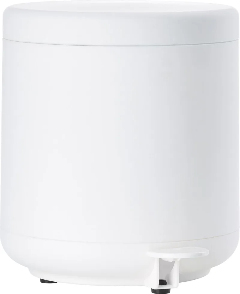 Ume Pedaalemmer - Prullenbak Badkamer Softclose - Afvalemmer Klein - Toilet & Badkamer Accessoires - Kunststof - 4 liter - 22 x 19,5 cm - Wit van Zone Denmark in White – productfoto