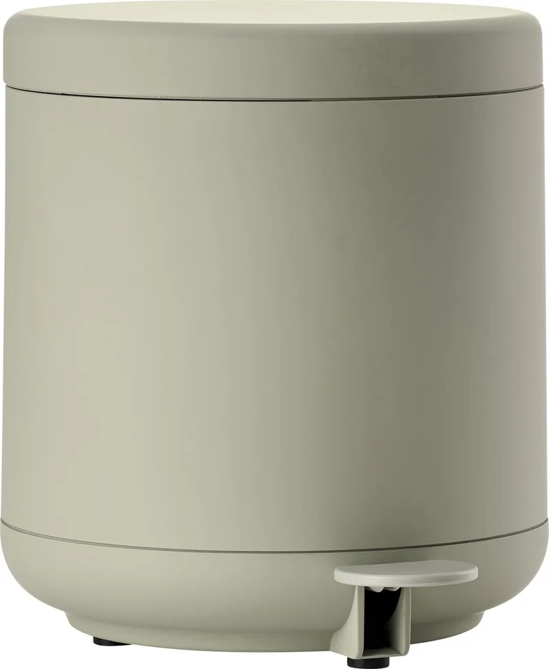 Ume Pedaalemmer - Prullenbak Badkamer Softclose - Afvalemmer Klein - Toilet & Badkamer Accessoires - Kunststof - 4 liter - 22 x 19,5 cm - Eucalyptus van Zone Denmark in Eucalyptus Green – productfoto