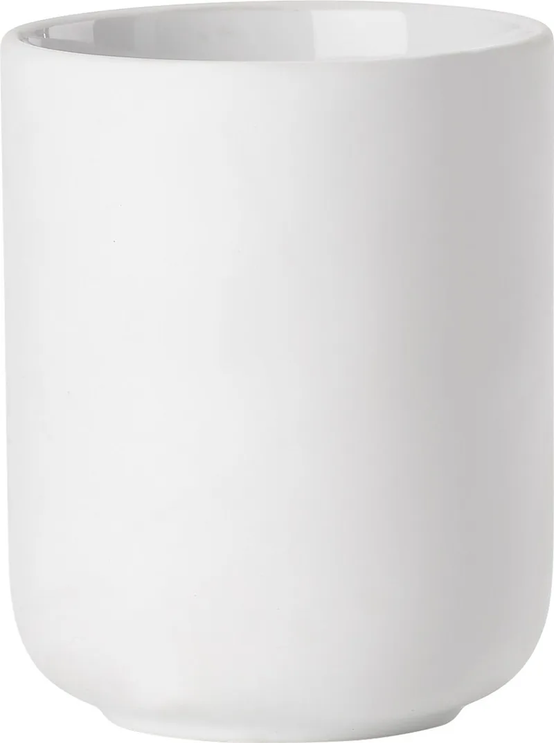Ume Tandenborstelbeker - Beker voor Tandenborstels - Tandenborstelhouder - Toilet & Badkamer Accessoires - 10,3 x 8,3 cm - Wit by Zone Denmark in White – product photo