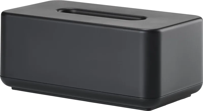 Ume Tissuebox – Tissue Houder – Tissuedoos – Opbergdoos voor Tissues – Woonkamer en Badkamer Accessoires – Scandinavisch Design – Zwart – 25,6 × 14 × 10,7 cm van Zone Denmark in Black – productfoto