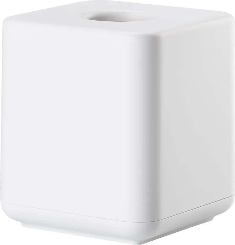 Ume Tissuebox – Tissue Houder – Tissuedoos – Opbergdoos voor Tissues – Woonkamer en Badkamer Accessoires – Scandinavisch Design – Wit – 13 × 13 × 15,1 cm van Zone Denmark in White – productfoto
