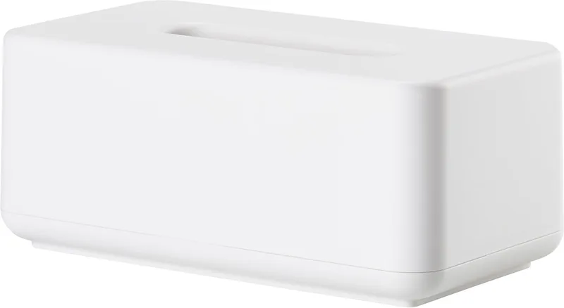 Ume Tissuebox – Tissue Houder – Tissuedoos – Opbergdoos voor Tissues – Woonkamer en Badkamer Accessoires – Scandinavisch Design – Wit – 25,6 × 14 × 10,7 cm by Zone Denmark in White – product photo