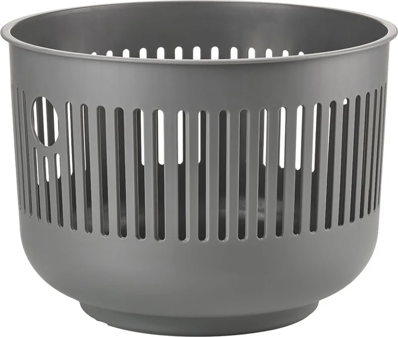 Ume Wasmand - 30 liter - Grijs - Kunststof - Ronde Wasmand met Hengsel - Kleine Wasbox of Opbergmand de Zone Denmark en Grey – photo du produit