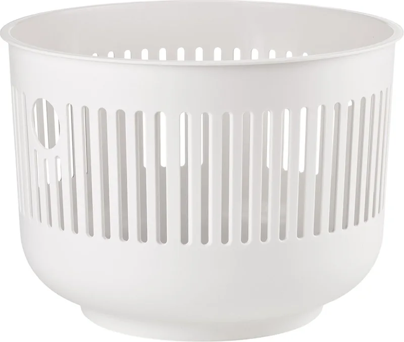 Ume Wasmand - 30 liter - Wit - Kunststof - Ronde Wasmand met Hengsel - Kleine Wasbox of Opbergmand von Zone Denmark in White – Produktfoto