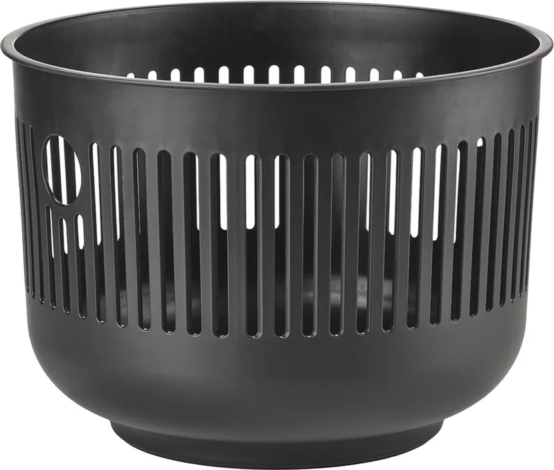 Ume Wasmand - Ronde Wasmand met Hengsel - Kleine Wasbox of Opbergmand - Kunststof - 30 liter - Zwart von Zone Denmark in Black – Produktfoto