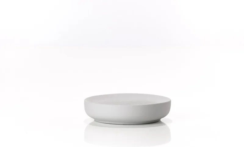 Ume Zeepbakje - Zeepschaaltje keramiek - Toilet & Badkamer Accessoires - Ø 12 cm - (grijs) by Zone Denmark in Soft Grey – product photo