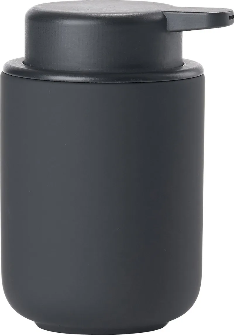 Ume Zeepdispenser - Zeeppompje Vrijstaand - Zeeppomp voor Badkamer, Keuken & Toilet - Toilet & Badkamer Accessoires - 250 ml - 12,8 x 8,3 cm - Zwart von Zone Denmark in Black – Produktfoto