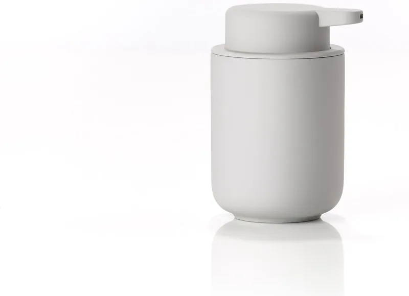 Ume Zeepdispenser - Zeeppompje Vrijstaand - Zeeppomp voor Badkamer, Keuken & Toilet - Toilet & Badkamer Accessoires - 250 ml - 12,8 x 8,3 cm - (groen) by Zone Denmark in Soft Grey – product photo