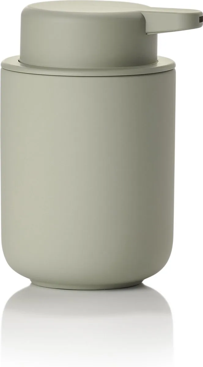 Ume Zeepdispenser - Zeeppompje Vrijstaand - Zeeppomp voor Badkamer, Keuken & Toilet - Toilet & Badkamer Accessoires - 250 ml - 12,8 x 8,3 cm - Eucalyptus by Zone Denmark in Eucalyptus Green – product photo
