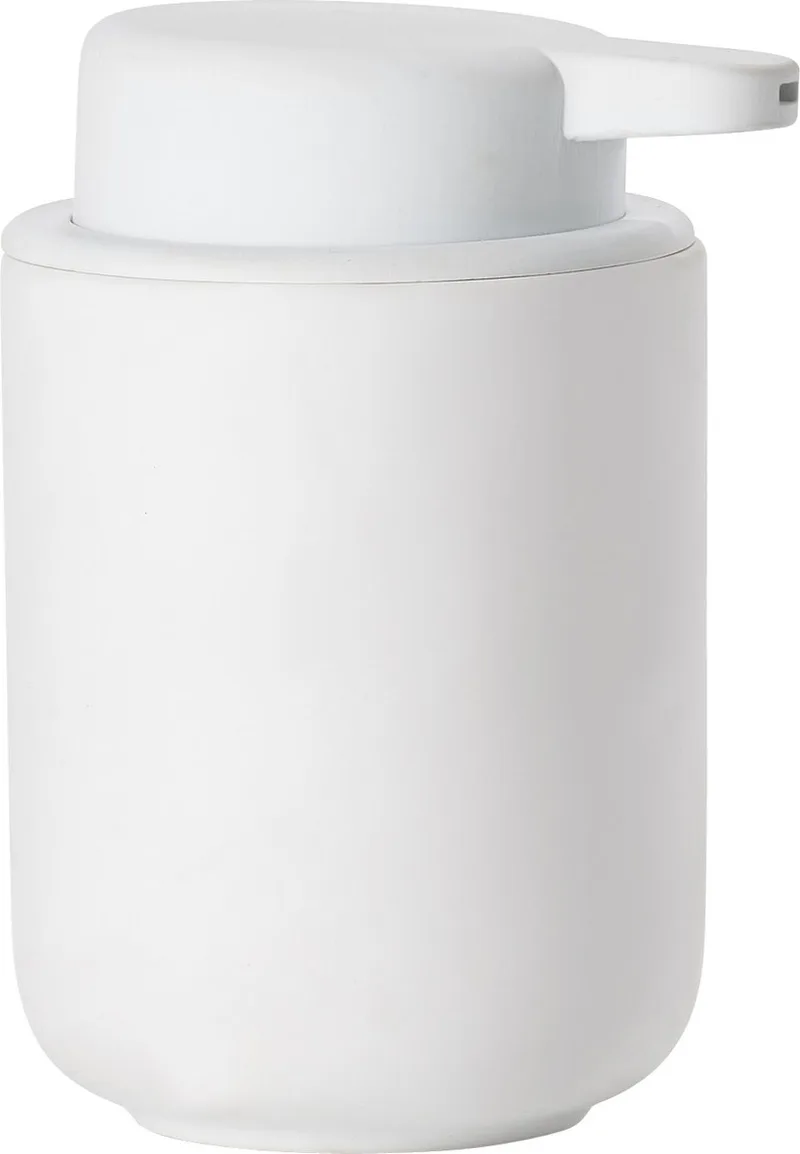 Ume Zeepdispenser - Zeeppompje Vrijstaand - Zeeppomp voor Badkamer, Keuken & Toilet - Toilet & Badkamer Accessoires - 250 ml - 12,8 x 8,3 cm - Wit by Zone Denmark in White – product photo