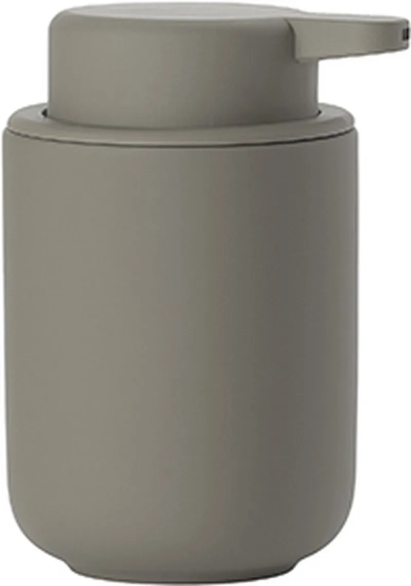 Ume Zeepdispenser - Zeeppompje Vrijstaand - Zeeppomp voor Badkamer, Keuken & Toilet - Toilet & Badkamer Accessoires - 250 ml - 12,8 x 8,3 cm - (groen) by Zone Denmark in Taupe – product photo