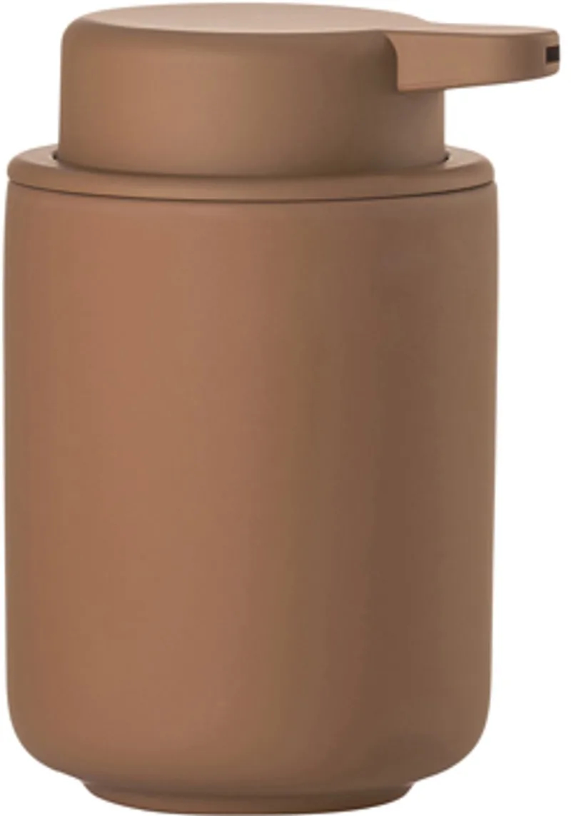 Ume Zeepdispenser - Zeeppompje Vrijstaand - Zeeppomp voor Badkamer, Keuken & Toilet - Toilet & Badkamer Accessoires - 250 ml - 12,8 x 8,3 cm - (groen) by Zone Denmark in Terracotta – product photo
