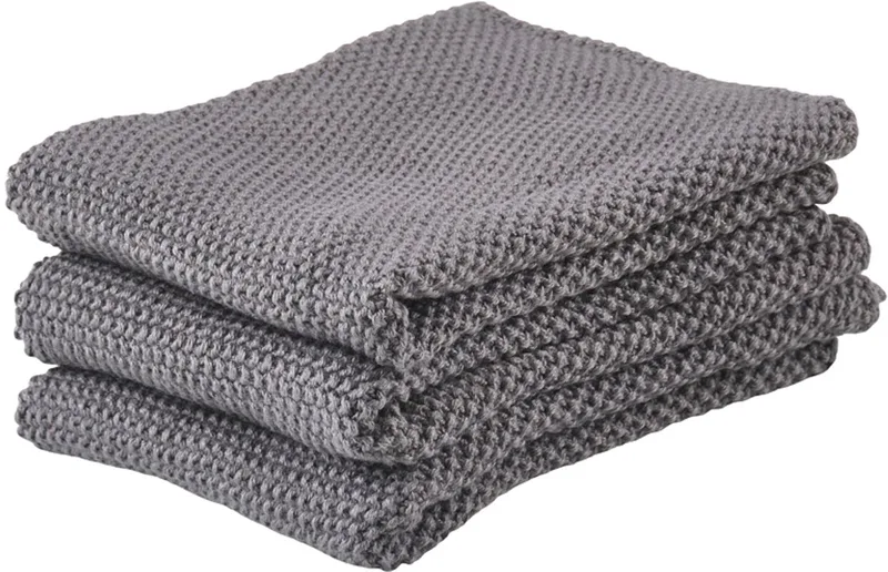 Vaatdoek 27 x 27 cm 3 stuks by Zone Denmark in Grey – product photo