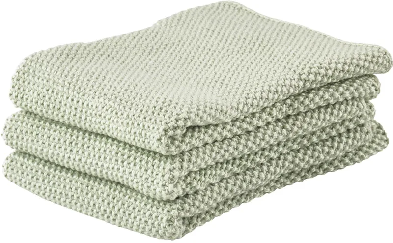 Vaatdoek 27 x 27 cm 3 stuks van Zone Denmark in Mint – productfoto