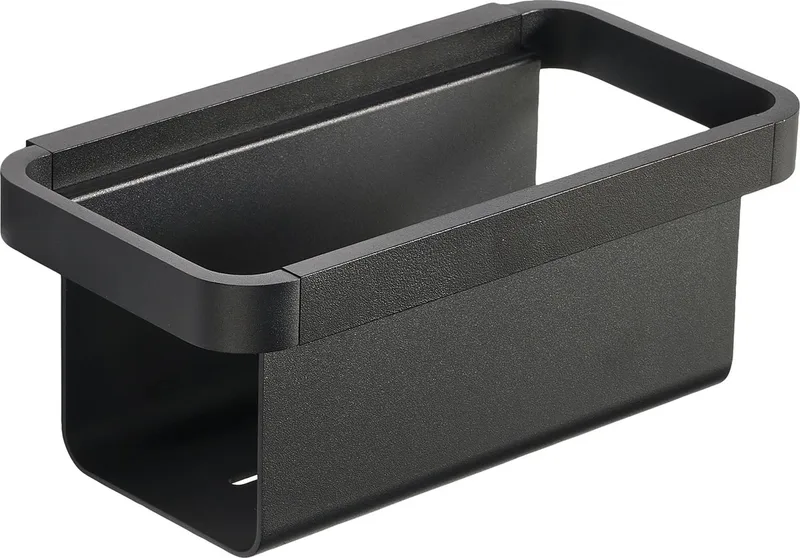Zone Rim doucheplank diep 22x11.4cm H9cm zwart - aluminium - zwart - badkamer - badkamerplank - douche plank van Zone Denmark in Black – productfoto
