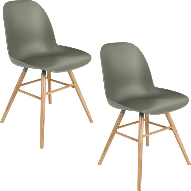 Albert Kuip Eetkamerstoelen - Set van 2 van Zuiver in Groen – productfoto