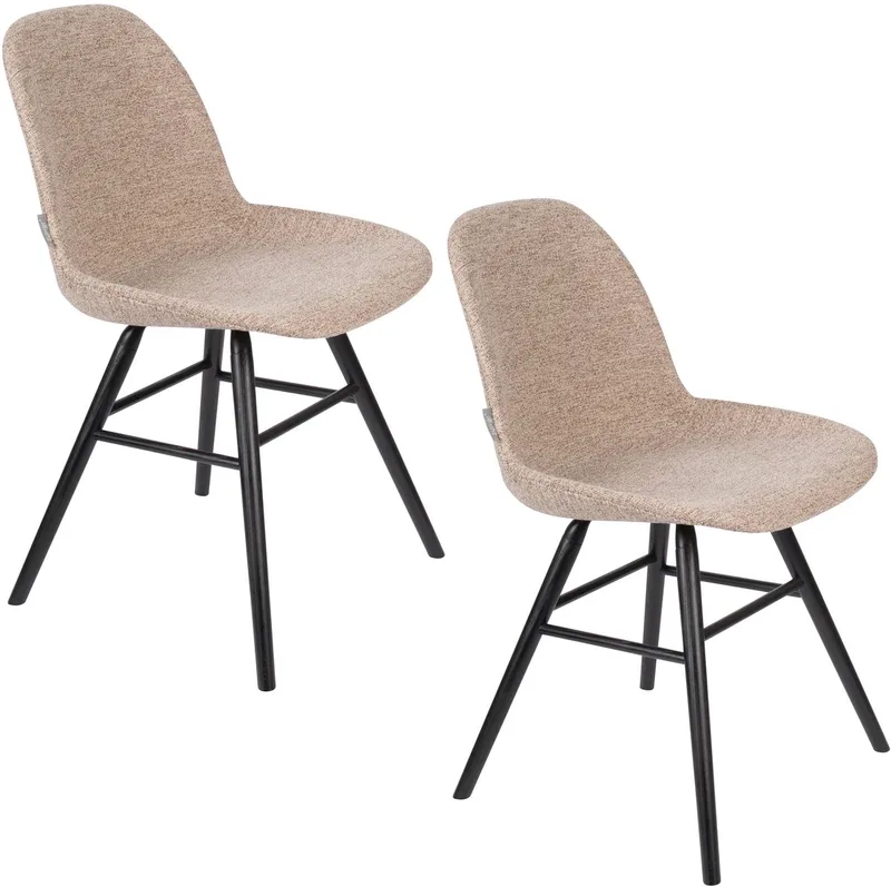 Albert Kuip Soft Eetkamerstoelen - Set van 2 by Zuiver in Beige – product photo