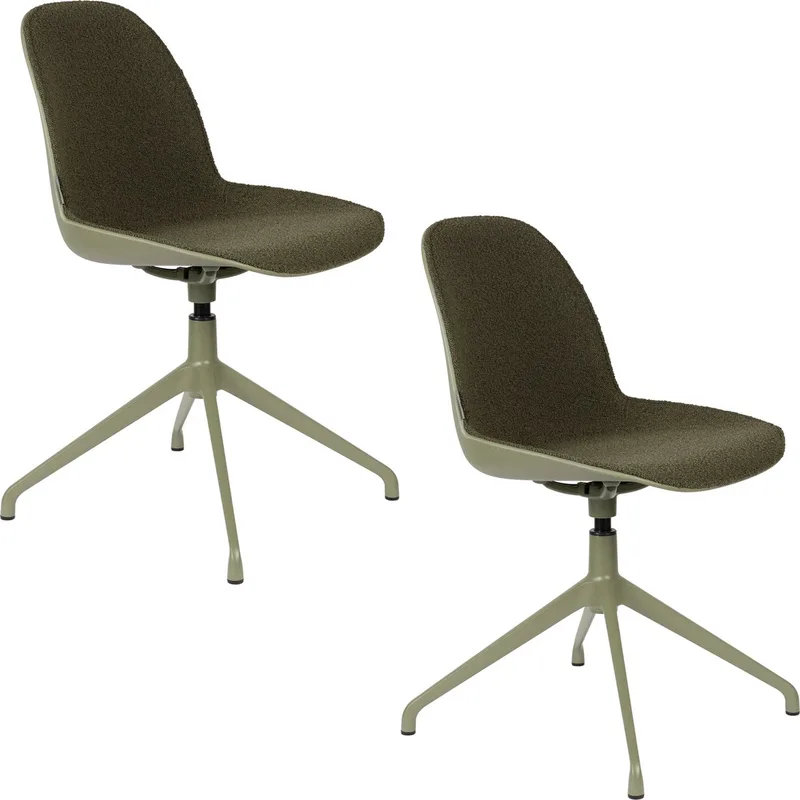 Albert Kuip Swivel Eetkamerstoelen - Set van 2 de Zuiver en Groen – photo du produit