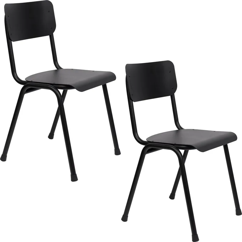 Back To School Tuinstoel - Set van 2 by Zuiver in Zwart – product photo