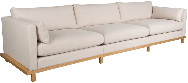 Blossom 4,5-zitsbank Eiken Zand - Crème van Zuiver in Crème Eiken – productfoto