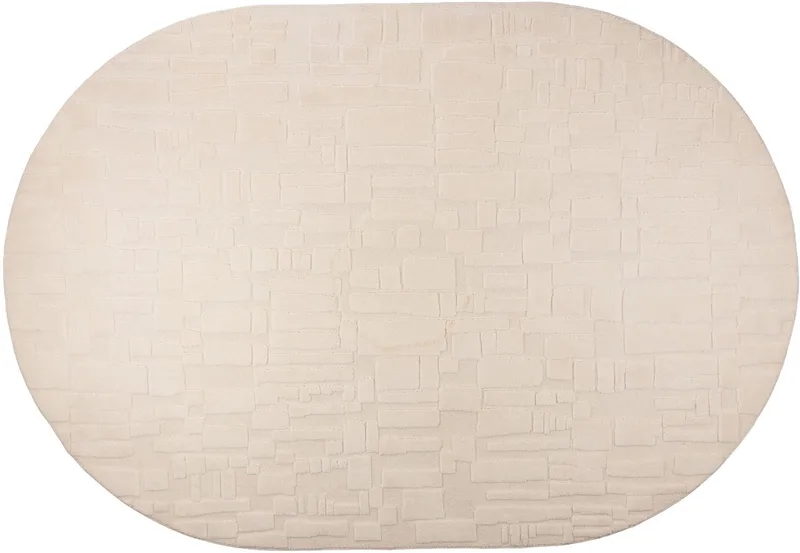 Bricks Vloerkleed Ovaal 200x290 cm Beige by Zuiver in Grijs – product photo
