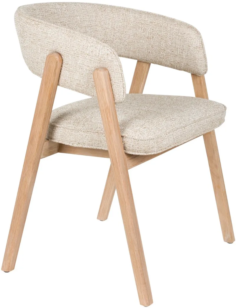 Bright Eetkamerstoel Armleuning van Zuiver in Beige – productfoto
