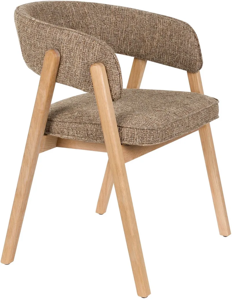 Bright Eetkamerstoel Armleuning van Zuiver in Bruin – productfoto