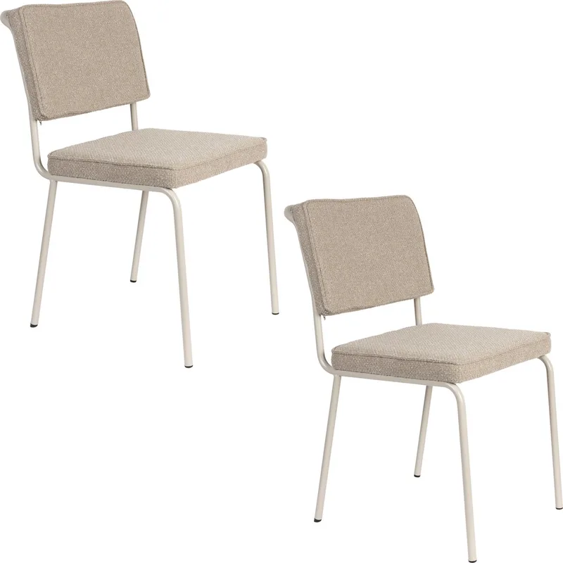 Buddy Eetkamerstoelen - Set van 2 de Zuiver en Beige – photo du produit