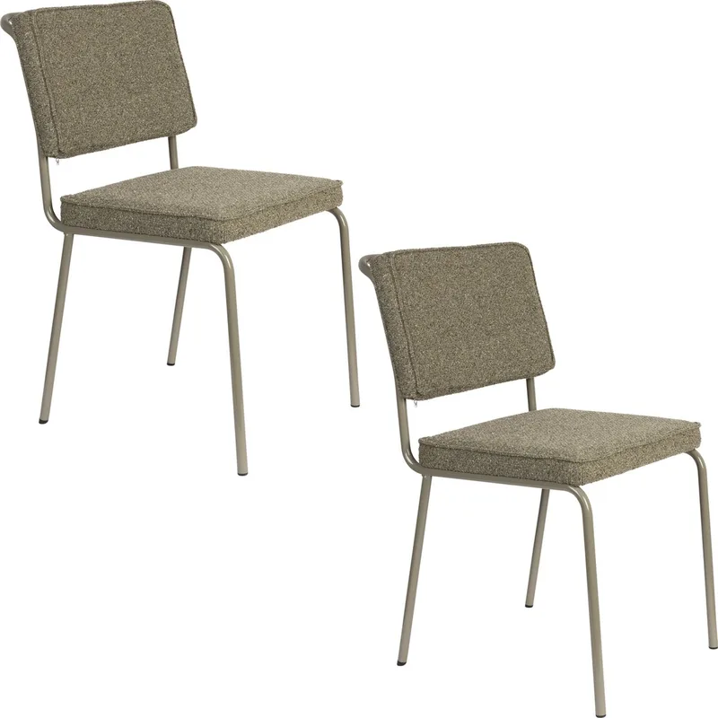 Buddy Eetkamerstoelen - Set van 2 von Zuiver in Groen – Produktfoto