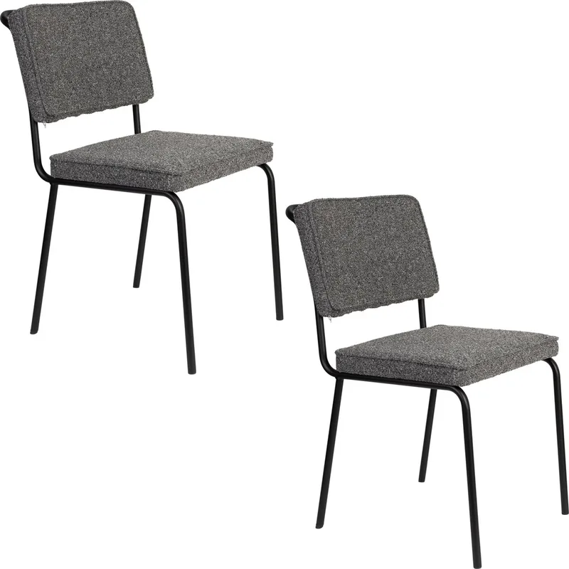 Buddy Eetkamerstoelen - Set van 2 von Zuiver in Zwart – Produktfoto