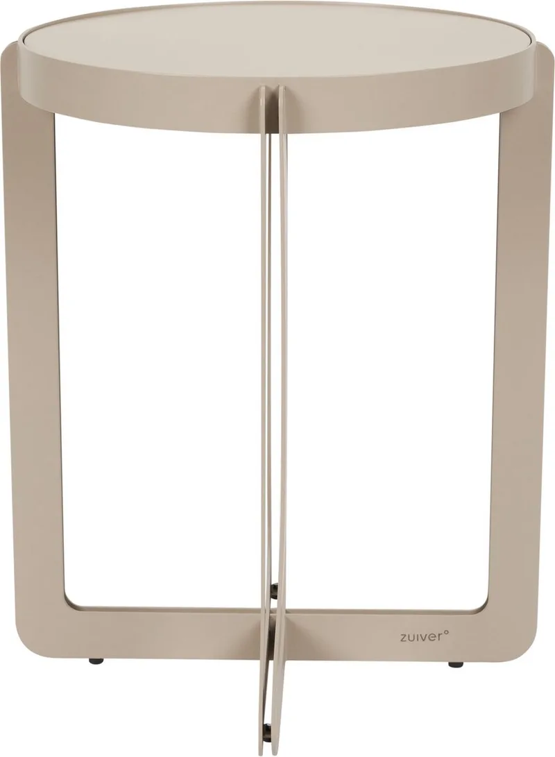 Centre Bijzettafel Rond 42,5 cm de Zuiver en Beige – photo du produit