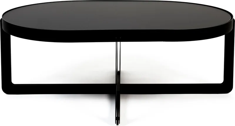 Centre Salontafel Ovaal 102x68 cm von Zuiver in Zwart – Produktfoto