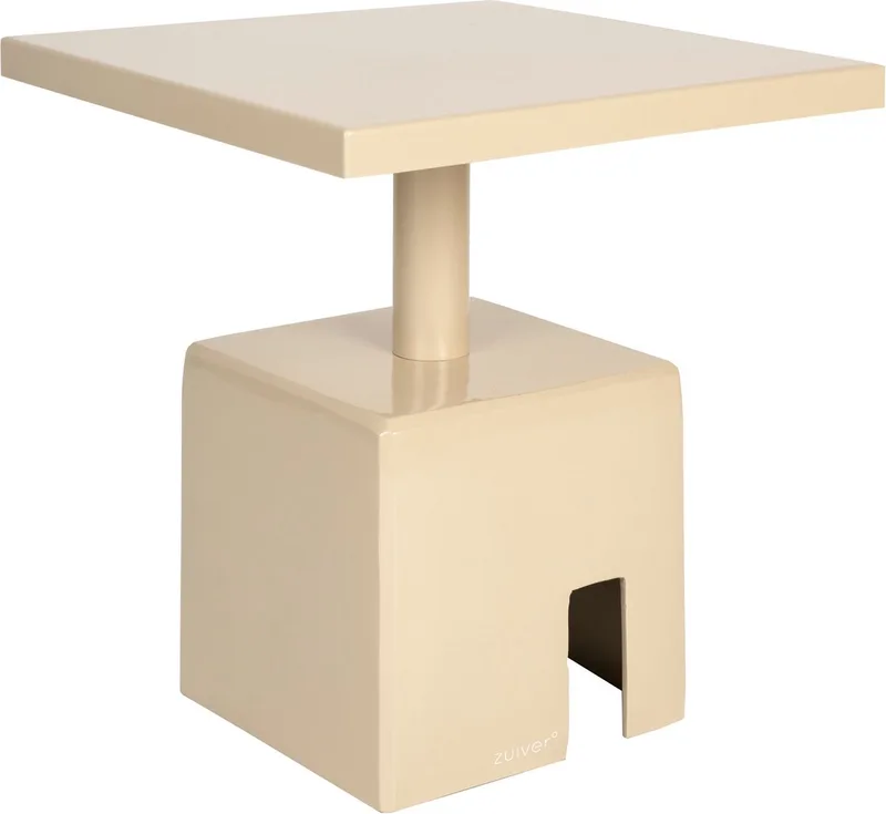 Chubby Bijzettafel Vierkant 40x40 cm von Zuiver in Beige – Produktfoto