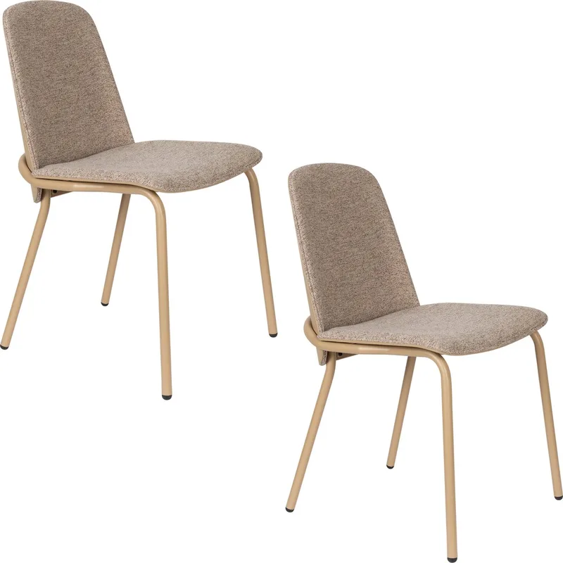 Clip Eetkamerstoelen - Set van 2 van Zuiver in Beige – productfoto